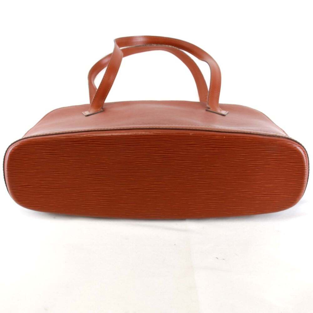 LOUIS VUITTON Authentic Brown Leather Tote Bag - Picture 5 of 10